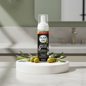 <span class=keywords><strong>Mousse</strong></span> <span class=keywords><strong>coiffante</strong></span> pour cheveux à l'huile d'<span class=keywords><strong>olive</strong></span> rehausseur de boucles, label OEM, pour cheveux bouclés naturels, tenue et brillance - Product Image 1