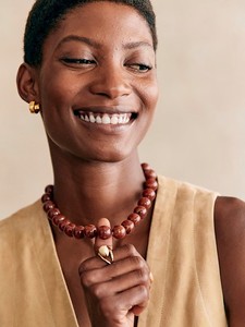 Collana di perline in resina a forma di grande nuvola fatta a mano con perline rotonde bohémien alla moda <span class=keywords><strong>gioielli</strong></span> da donna - Product Image 2