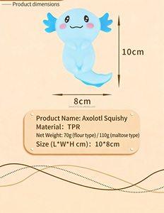 ของเล่นบีบอัดรูปตัวอ็อกโซโลตัลน่ารัก ทำจากพลาสติก บีบแล้วคืนรูปช้าๆ ช่วยคลายเครียด ของเล่นบีบมือ ของขวัญสำหรับเด็กชาย เด็กหญิง และทุกเพศ ขายส่ง - Product Image 4
