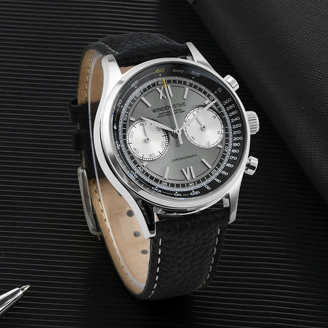 OEM ODM Private Label Luxury Men's Stainless Steel Case 20mm Band Simple Design Waterproof Multi-function Leather Quartz Watch