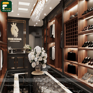 ชั้นวางเสื้อผ้าสีขาวสำหรับจัดแสดงสินค้า ดีไซน์สำหรับร้านค้าปลีก - Product Image 5