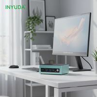 Potente Mini Computadora INYUDA N100, 3200MHz DDR4, M.2 NVMe SSD, WiFi LAN, Red Dual, Win11 para Oficina, Uso NAS y NUC