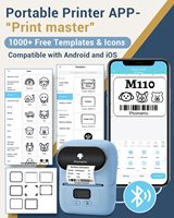 Impresora de Etiquetas Térmicas Inalámbrica Phomemo M110, Mini Impresora Portátil de Etiquetas, Impresora Portátil de Fotos