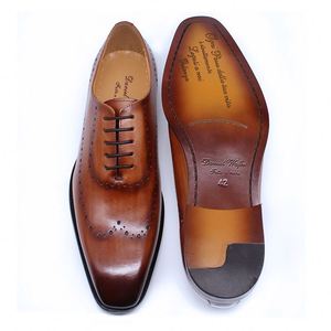 Classic British Style Office Party Formal Dress Shoes Genuine Leather Brogue Oxford Shoes Black Brown Business Shoes for Men - Product Image 4