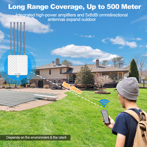 Mosslink New ax3000 <span class=keywords><strong>Wifi</strong></span> 6 điểm truy cập ngoài trời <span class=keywords><strong>Wifi</strong></span> <span class=keywords><strong>Extender</strong></span> tầm xa với <span class=keywords><strong>Dual</strong></span> Band PoE IP67 không thấm nước 5 * 8dBi ăng ten - Product Image 3