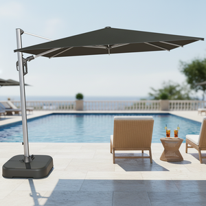 <span class=keywords><strong>Parasol</strong></span> <span class=keywords><strong>déporté</strong></span> Roma en aluminium pour petit patio, idéal pour balcon, cour et terrasse de piscine - Vente en gros - Product Image 2