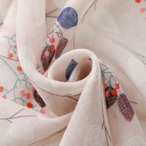 Nuevas bufandas elegantes con estampado floral, sensación de algodón, para mujer, de verano, suaves, delgadas, de viscosa, estampadas, con borlas. - Product Image 2