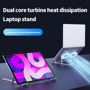 Soporte plegable antideslizante para portátil de aleación de aluminio, altura ajustable estable, 360 ventiladores de refrigeración, soporte para portátil - Product Image 3
