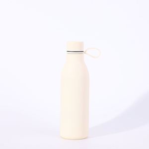 Botella de Agua Térmica de Acero Inoxidable 304 de Grado Alimenticio con Logotipo Personalizado, Aislada al Vacío, con Asa de Silicona Portátil para Gimnasio - Product Image 1