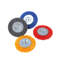 Brosse abrasive hexagonale en acier TGS avec poils en nylon DuPont, tête de polissage et de meulage, outil de polissage