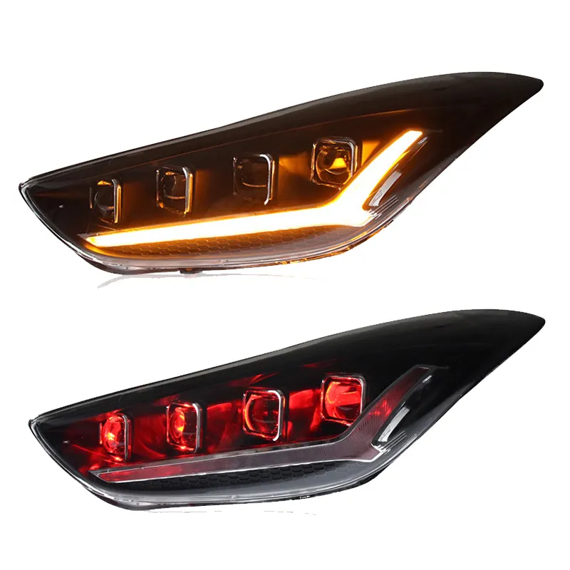 ไฟหน้า LED 4ดวงสำหรับ Hyundai Elantra 2011,ไฟหน้า LED 2012 2013 2014 2015 I35