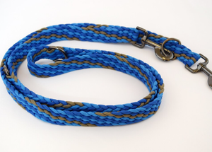 2026년 신제품 튼튼하고 세련된 동물용 블루 컬러 합금 애완견 목줄 핸즈프리 와이드 워킹 리쉬 내구성 강한 개 목줄 - Product Image 3