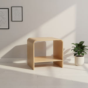 Table d'appoint moderne avec étagère ouverte, table de chevet, meuble de rangement pour chambre à coucher, salon, couloir, entrée - Product Image 2