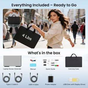 Moniteur portable 15,6 pouces 1080P IPS à trois écrans, un seul câble, plug & play, idéal pour les voyages et les affaires – <span class=keywords><strong>Meilleur</strong></span> <span class=keywords><strong>prix</strong></span>, vente flash - Product Image 6