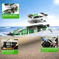 Barco a Control Remoto de Alta Velocidad 2.4G, sin Escobillas, Refrigerado por Agua, Impermeable, con Función de Auto-Nivelación y Reversa, Alcance de 200m, 4 Canales