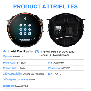 Navihua New 11.7 inch Touch Screen Android Car Radio GPS Multimedia Carplay Player DSP Auto Stereo for BMW MINI F54 2016-2023 - Product Image 2