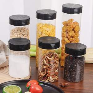 Envase de Plástico PET Transparente para Condimento de Sal Marina de Grado Alimenticio, con Tapa Abatible Negra Tipo Mariposa, 350 ml - Product Image 4