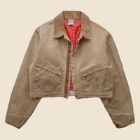 Vestes de travail vintage Detroit YSJY Streetwear personnalisées en toile de canard avec fermeture éclair pour hommes