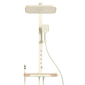 Juego de Ducha Cuadrado Cromado de Pared con Rociador de Cintura, Control Termostático, Pantalla Digital, Fácil Instalación, Baño Moderno - Product Image 5