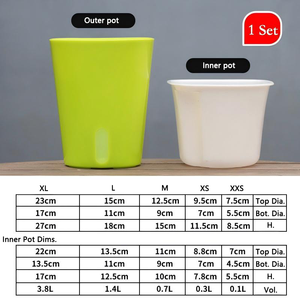 Maceta de Plástico de 3/4/5/6/9 Pulgadas para Plantas Suculentas, con Sistema de Riego Automático de 2 Capas, para Hogar y Jardín - Product Image 3