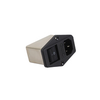 Adaptateur d'alimentation métallique Xiangyi C1-10A avec filtre de ligne et interrupteur pour bornes d'arcade, machines de tir et machines à poupées (Utilisation en salle de jeux)