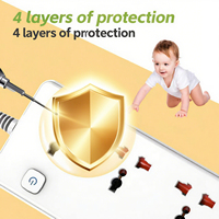 Protection contre les surtensions multi-prises Carte d'extension universelle de protection contre les surtensions GAN avec extension de port USB