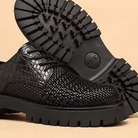Chaussures pour hommes en cuir à lacets, imperméables, antidérapantes, respirantes, à bout rond, rehaussantes de 6 cm, pour l'automne, décontractées, de bureau ou de mariage