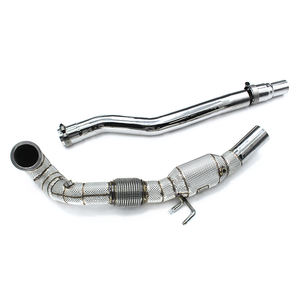 Tuyau de descente droit OBM pour VW GOLF 7R/7.5R GOLFR 2.0T 2012-2019 Tuyaux d'échappement en acier inoxydable - Product Image 1