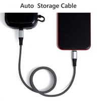 Nouveau câble magnétique USB-C auto-organisant 2025 de 1 m avec blindage tressé pour ordinateurs, appareils photo, transfert de données et décoration, garantie 1 an