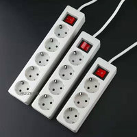 3 / 4 / 5 way French surge protection power strip electrical extension cables socket
