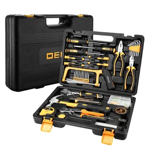 DEKO DKMT102 Household Repair 102pcs Complete Multi Assortment Basic Tool Kit For DIY Home Appliance Repairing Storage Box