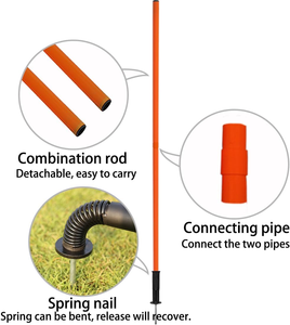 Bastoni da calcio per allenamento di calcio agilità pali di velocità regolabili per allenamento di calcio Fitness Sport Agility Training - Product Image 2