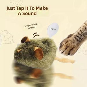 Jouet à mâcher pour chats en peluche réaliste avec son d'induction automatique intelligent et couineur - Écologique et auto-entretenant - Product Image 4