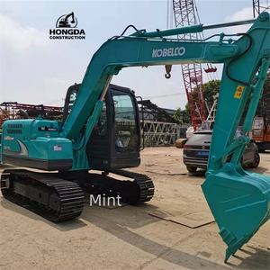 Vente chaude utilisée Kobelco SK75 7.5 tonnes pelle sur chenilles bas prix d'occasion pelle noyau Kawasaki pompe à roulement à engrenages moteur PLC - Product Image 3