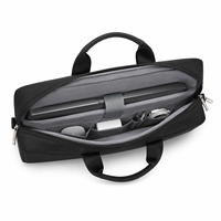 Sac pour ordinateur portable en nylon personnalisé de 15 pouces, résistant à l'eau, sacoche d'affaires avec poignée et bandoulière, fabricant OEM ODM