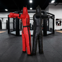 Mannequins de lutte autoportants en PVC durable, remplis de sable, avec semelle en cuir pour l'entraînement aux arts martiaux à domicile