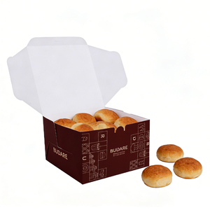 Boîte à pain personnalisée au prix d'usine, emballage cadeau en papier pour chocolat, pâtisserie, biscuits, bonbons, gâteaux, pain, croissants - Product Image 4
