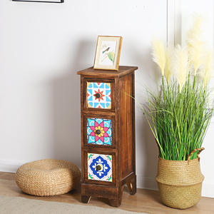 Design moderne populaire en bois Style de luxe tables de chevet <span class=keywords><strong>jouet</strong></span> rangement commode bureau fichier seau armoire - Product Image 3