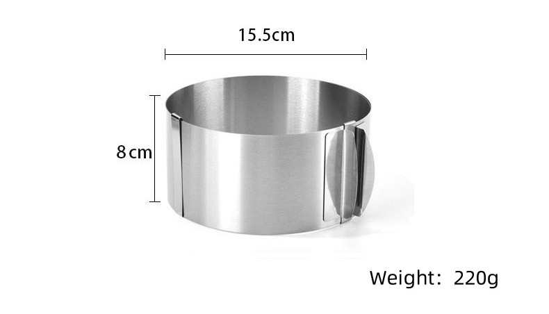 Hauteur: 8CM [6-12 pouces rétractable gâteau anneau]