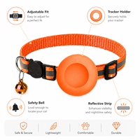 Collier élégant pour chat AirTag, souple, réfléchissant, à dégagement rapide, pour chaton, avec clochette et support de suivi Ming Jia