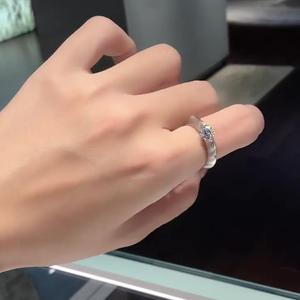 Anillo de Plata de Ley S925 con Diamantes, Diseño de Estrellas Cósmicas, Giratorio, Sensación de Lujo de Alta Gama, Mozambique, Individual - Product Image 2