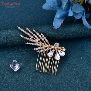 YouLaPan HP01 Elegante Peineta <span class=keywords><strong>de</strong></span> Aleación con Pedrería y Flores para Novias, Accesorio para el Cabello para Mujeres <span class=keywords><strong>en</strong></span> Bodas, Bailes y Banquetes - Product Image 3