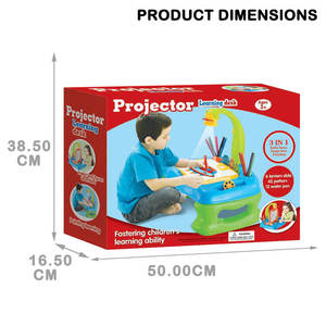 Tavolo Educativo Tre-in-Uno per Bambini con Lavagna, Tavolo da Disegno e <span class=keywords><strong>Proiettore</strong></span> - Product Image 5