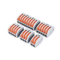 Connecteur de câblage à enfoncement, PCT-212/213/214, 0,08-4 mm² 32A, bornier à levier réutilisable, raccordement de câbles électriques, câblage LED