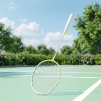 Raquette de badminton Anyball haute performance, manche en carbone, cadre en aluminium, poignée en PU, raquette souple, OEM ODM, durable, légère, de haute qualité
