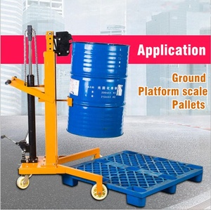 Apilador de tambor Venta directa de fábrica Fácil operación Vertical 450kg <span class=keywords><strong>Mini</strong></span> elevador de tambor de aceite hidráulico manual - Product Image 5