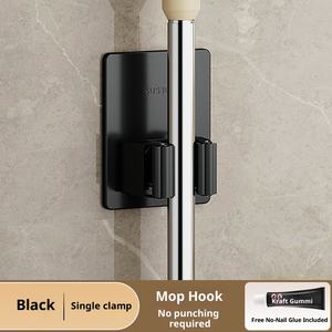 <span class=keywords><strong>Support</strong></span> de rangement <span class=keywords><strong>pour</strong></span> balai et serpillière en acier inoxydable durable <span class=keywords><strong>pour</strong></span> salle de bain, sans perforation - Product Image 1