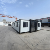 Maison préfabriquée modulaire pliable extensible de luxe à 4 chambres, 40 pieds sur 20 pieds, directement de l'usine CE