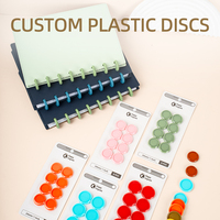 Anillas de Plástico de Alto Brillo con Orificios Tipo Hongo, 8 Piezas/Caja, Multicolor, Personalizables para Cuadernos de Hojas Sueltas, Diarios, Álbumes de Fotos y Tarjetas