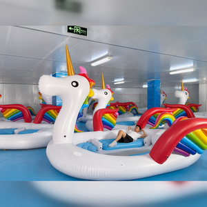 Île flottante <span class=keywords><strong>gonflable</strong></span> géante licorne de 495 cm avec pompe électrique et pagaie pour loisirs aquatiques en groupe - Product Image 6